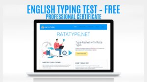 English Typing Test – Free Professional Certificate