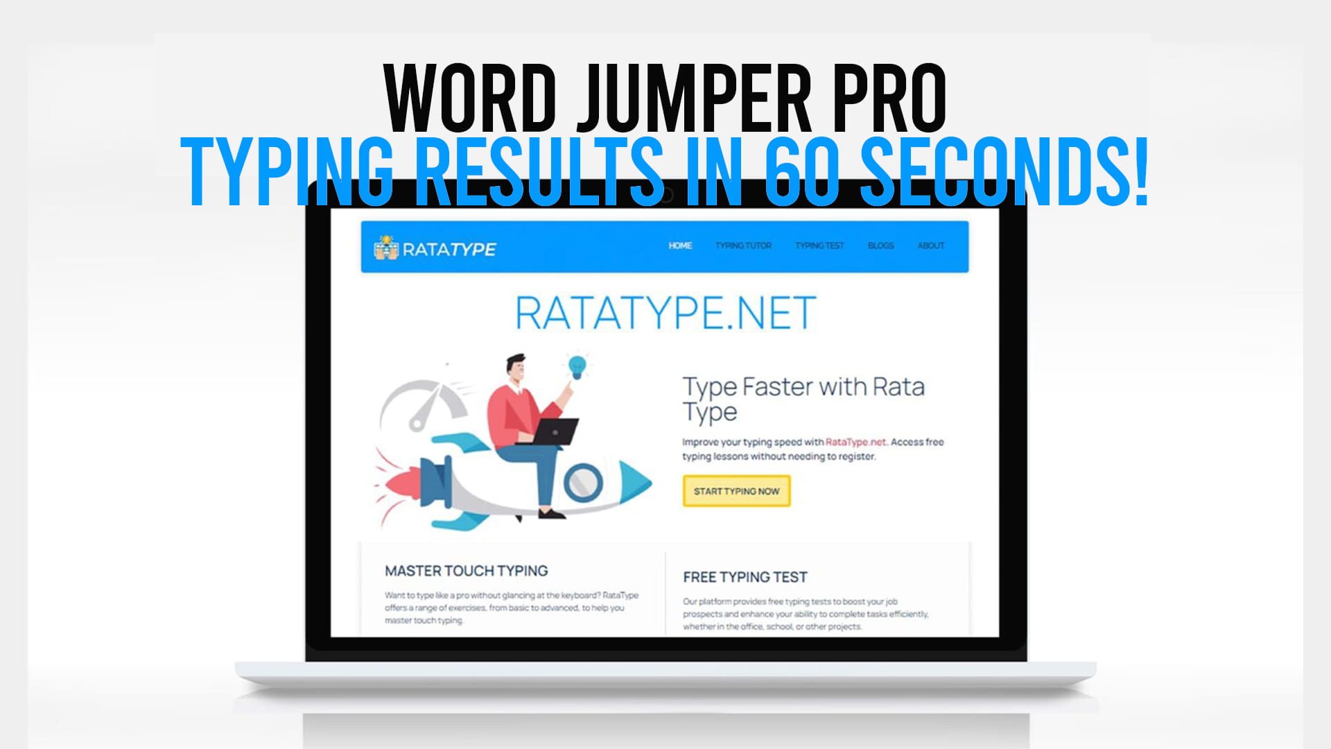 Word Jumper Pro – Typing Results in 60 seconds!