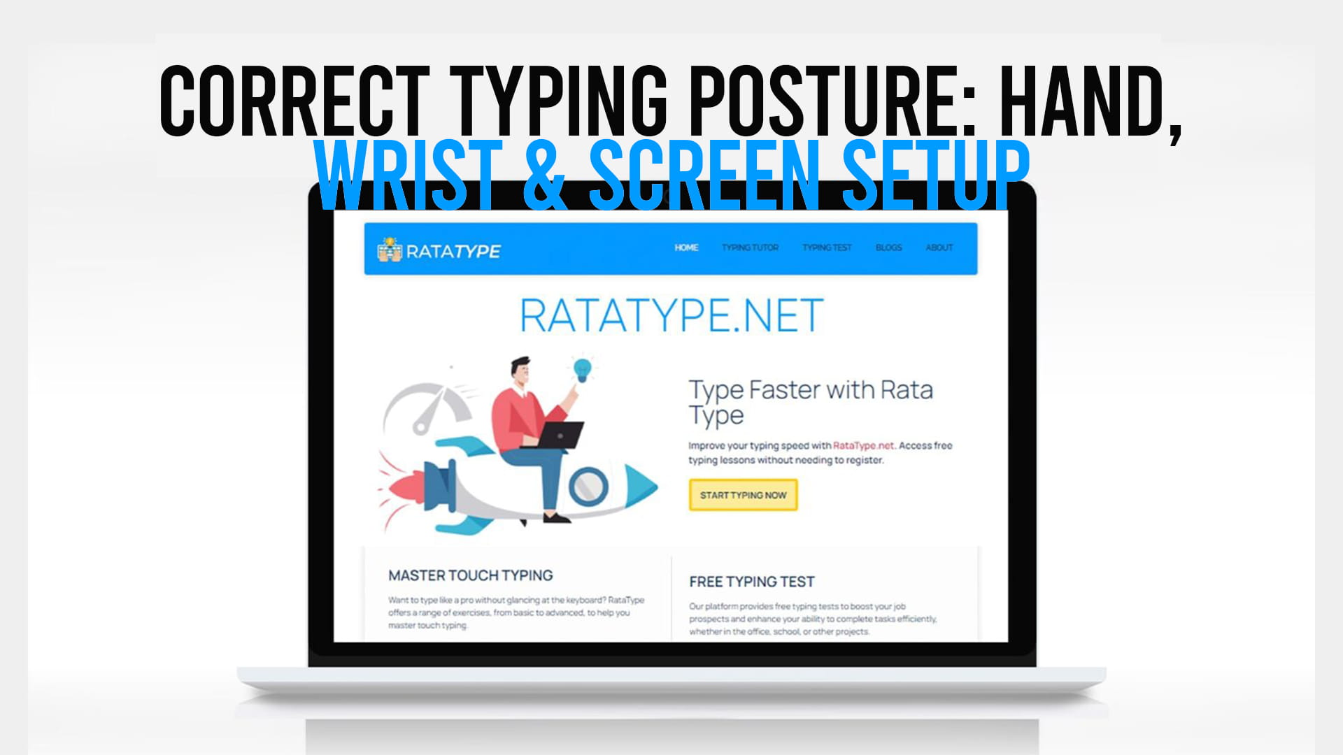 Correct Typing Posture: Hand, Wrist & Screen Setup