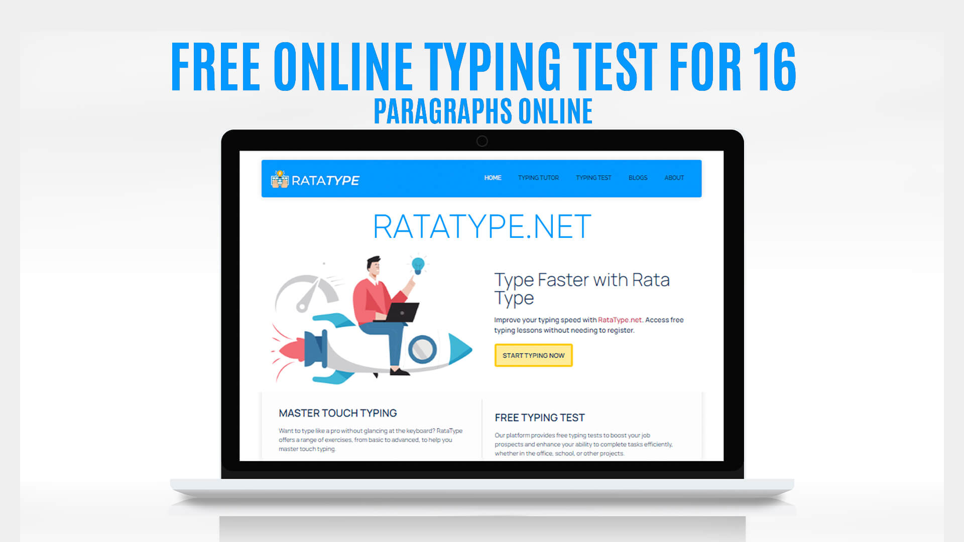 Free Online Typing Test for 16 Paragraphs Online