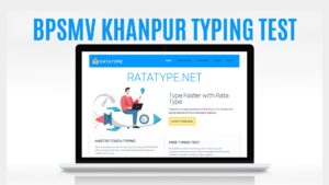 BPSMV Khanpur Typing Test