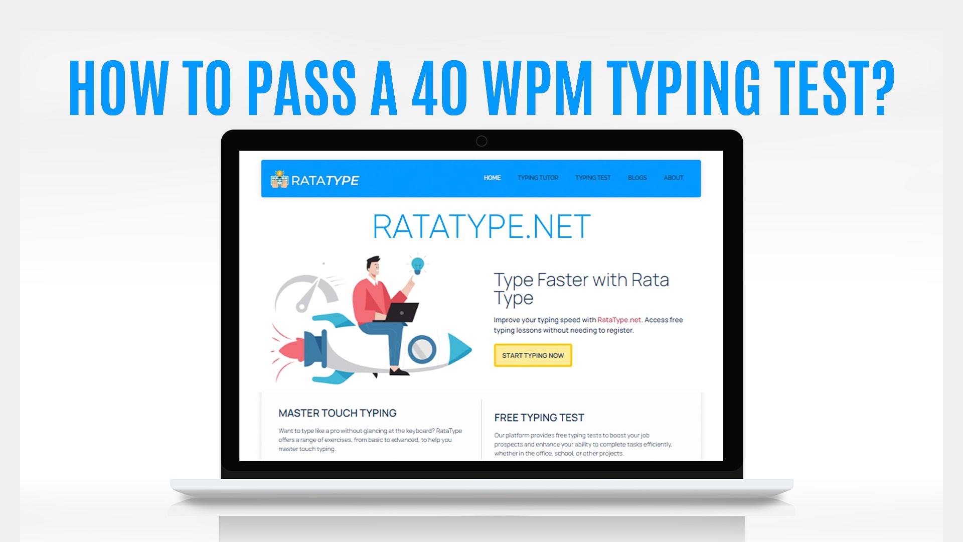 How to pass a 40 WPM typing test?