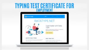 Typing Test Certificate for Employment