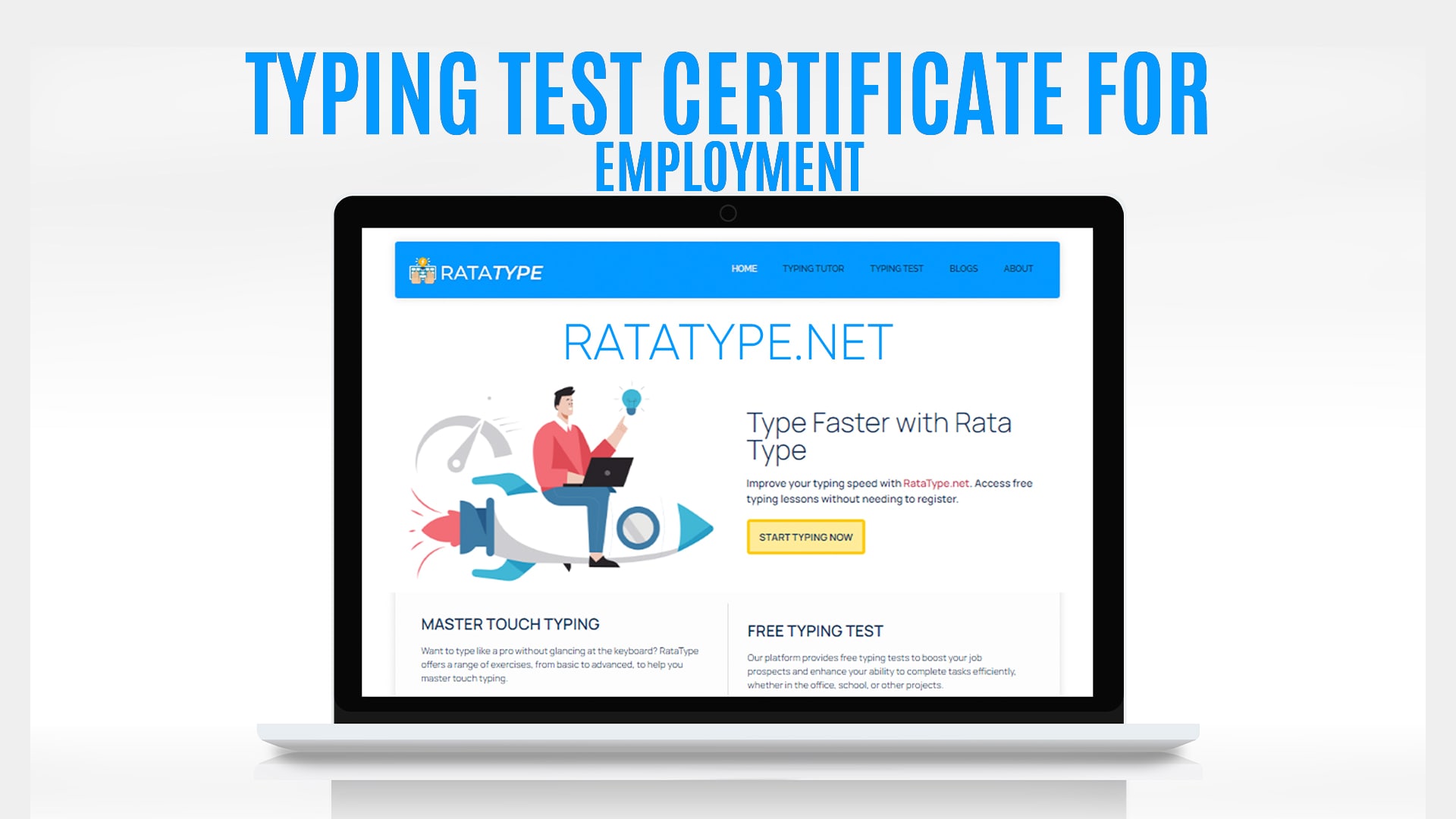 Typing Test Certificate for Employment