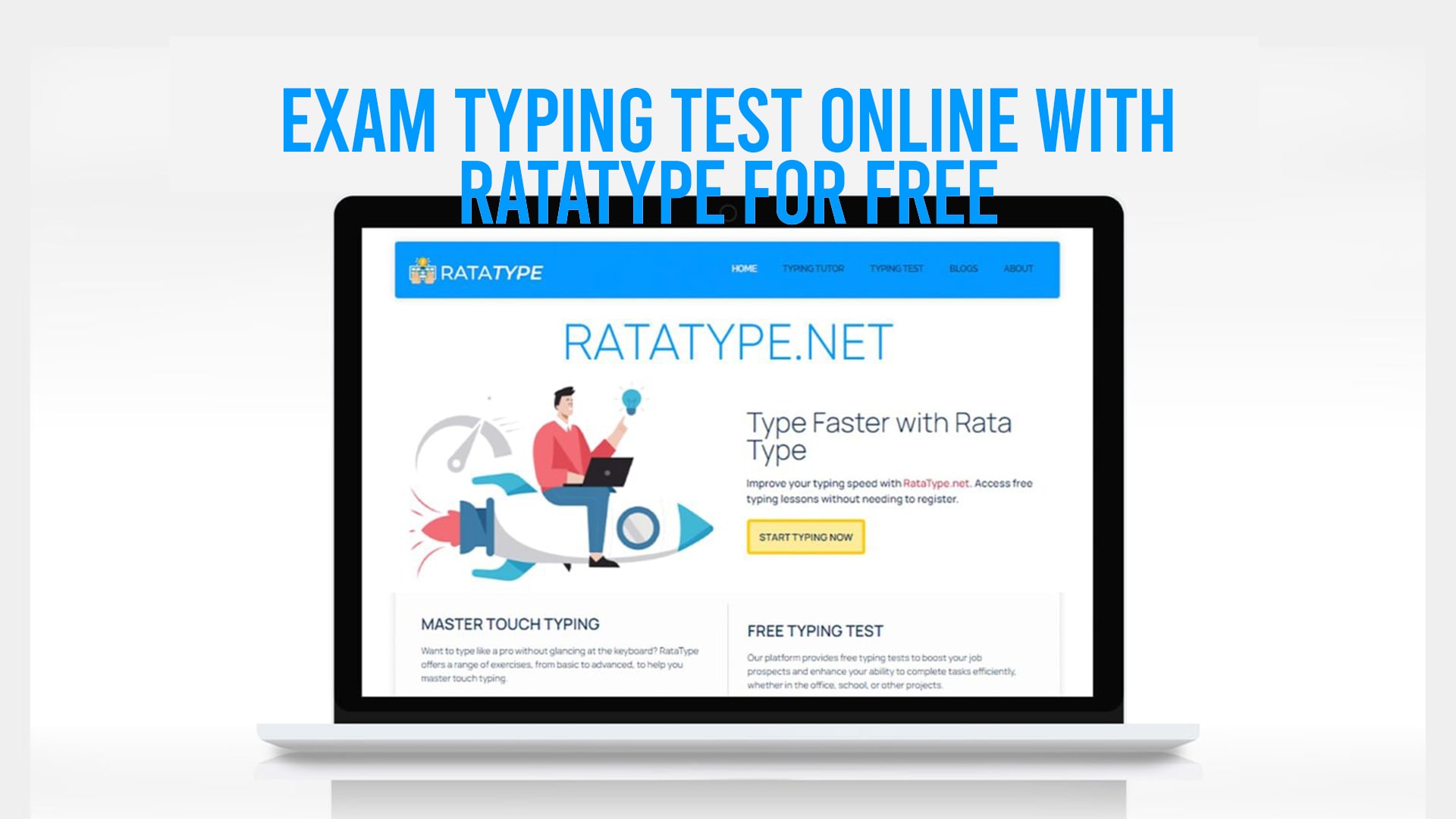Exam Typing Test Online with Ratatype for Free